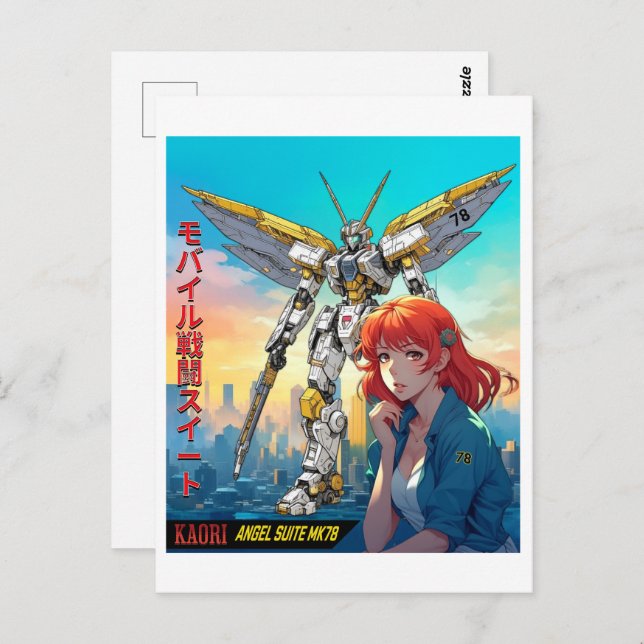 MECHA WARRIOR - KAORI'S ANGEL SUITE MK78  POSTCARD (Front/Back)