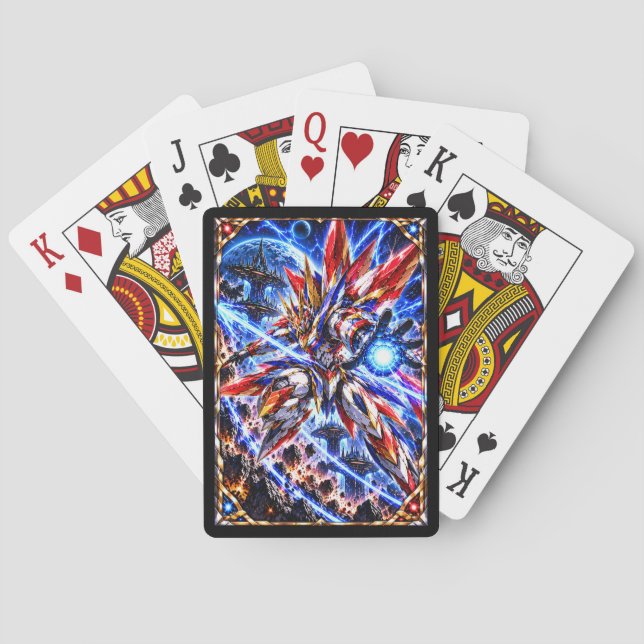 Mecha Warrior: Nova Commander Playing Cards (Back)