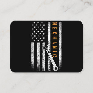 Mechanic American Flag Business Card