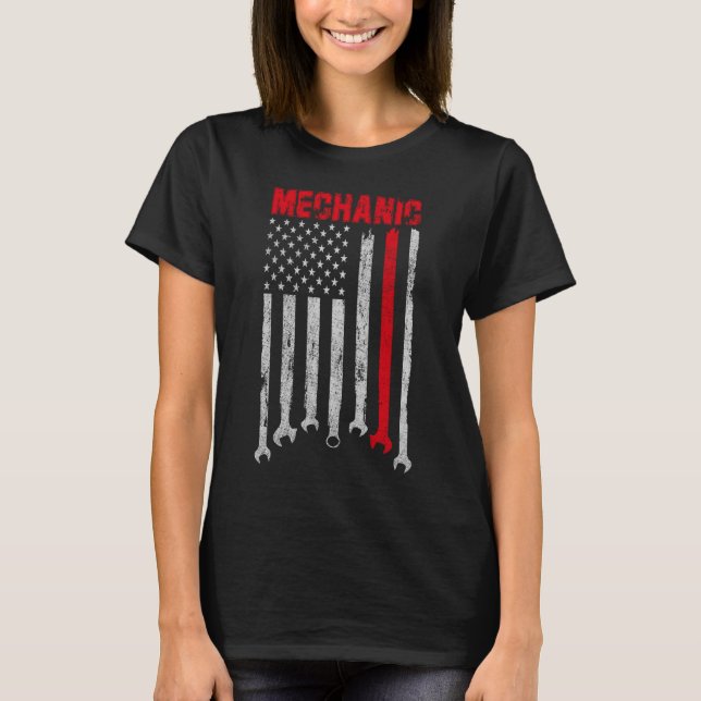 Mechanic American Flag Shirt (Front)