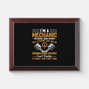 Mechanic Art I Am A Mechanic Award Plaque