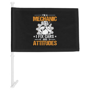 Mechanic Art   I Am A Mechanic I Fix Car Flag