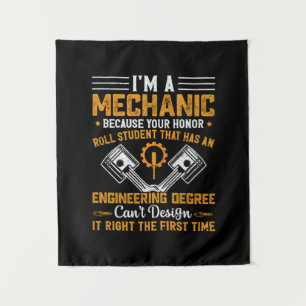 Mechanic Art I Am A Mechanic Tapestry