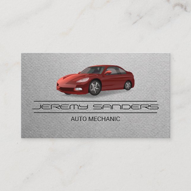 Mechanic | Auto Car Logo Business Card (Front)