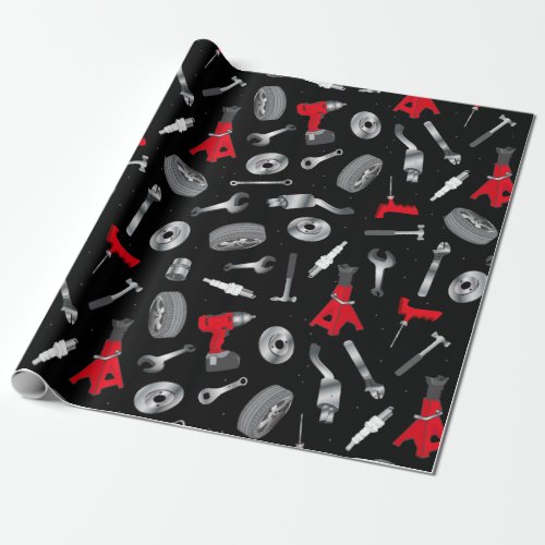 Mechanic Auto Repair Garage Worker Wrapping Paper