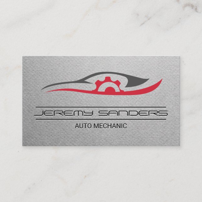 Mechanic | Auto Repair Logo Business Card (Front)