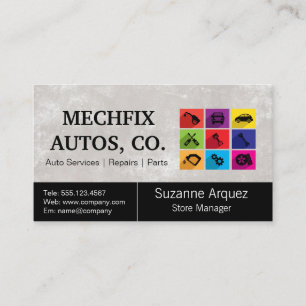 Mechanic   Auto Service Dept Business Card