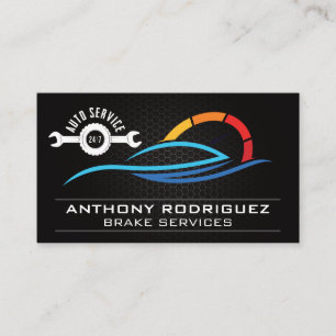 Mechanic Auto Service Wrench Logo Business Card