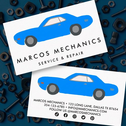 MECHANIC Automobile Classic Car Auto Repair CUSTOM Business Card