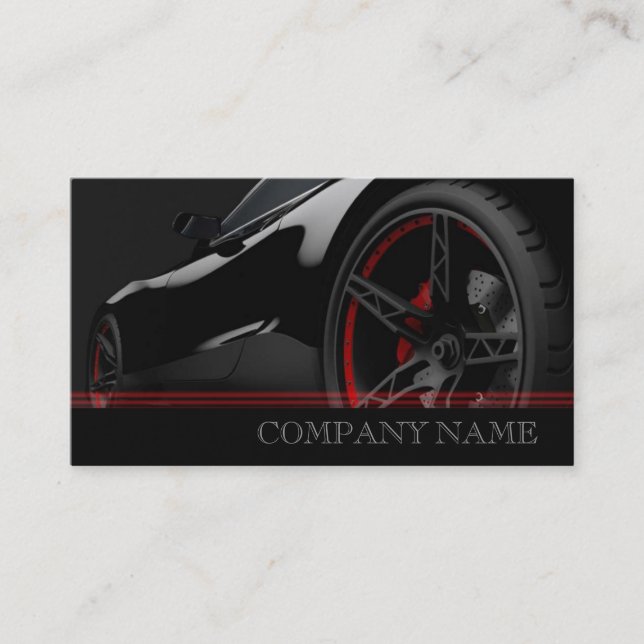 Mechanic Automotive Black  Fast Repair Center Business Card (Front)