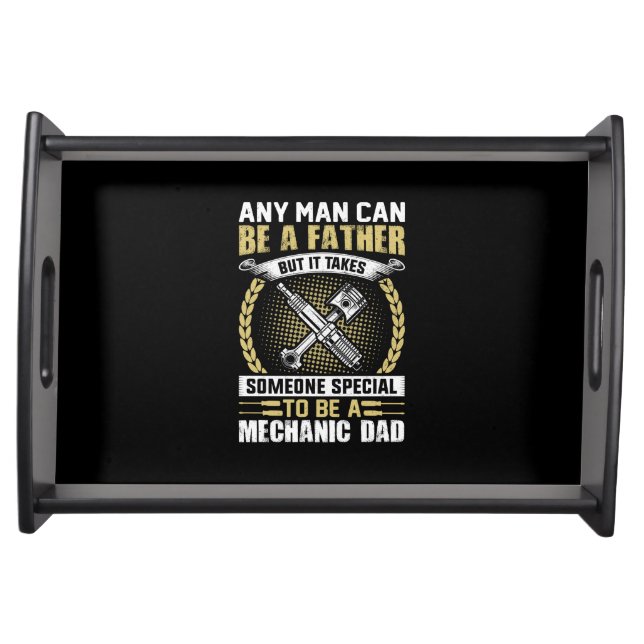 Mechanic Be A Mechanic Dad Serving Tray (Front)