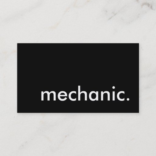 Customizable mechanic. business card