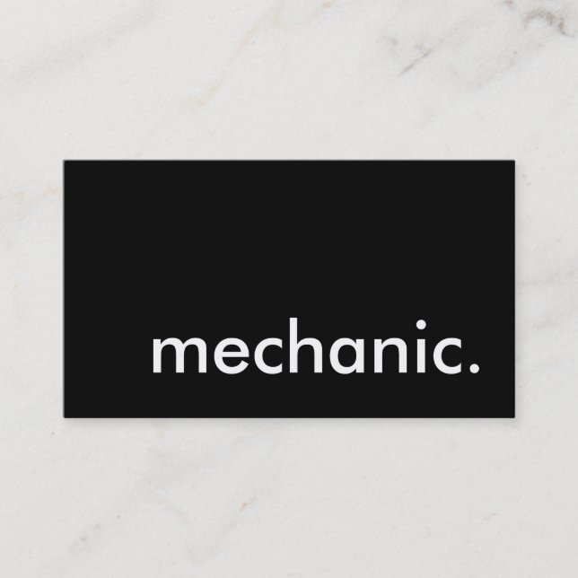 mechanic. business card (Front)