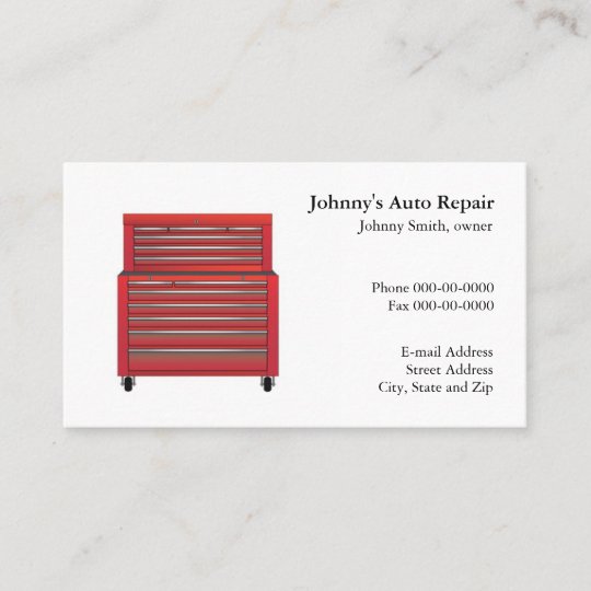 Mechanic Business Card Zazzle