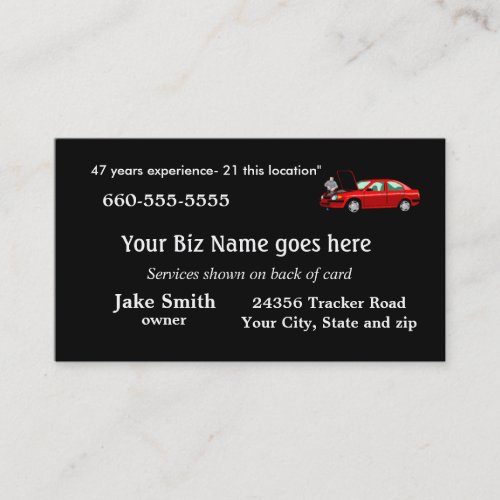 Mechanic Business Card2_ customize Appointment Card