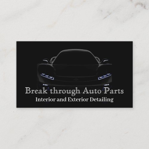Mechanic Business Card Black and White Modern 