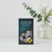 Mechanic Business Card Piston and Gear (Standing Front)