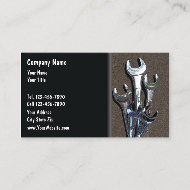 Mechanic Business Cards (Front)