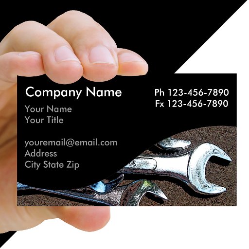 Customizable Mechanic Business Cards