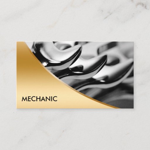 Customizable Mechanic Business Cards