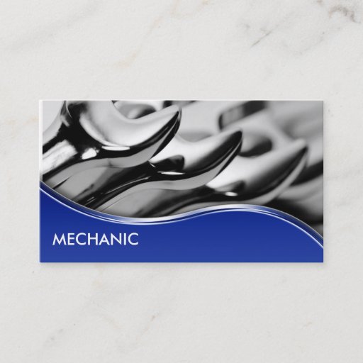 Customizable Mechanic Business Cards