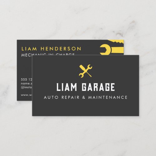 Mechanic Business Cards Auto Repair
