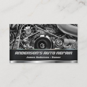 Mechanic Car Auto Repair Engine Qr Code Business Card by tyraobryant at Zazzle
