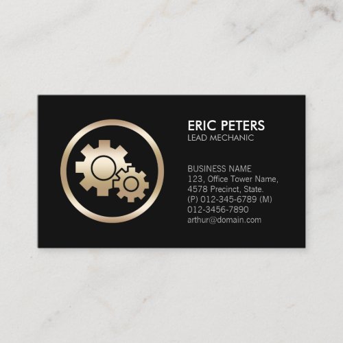 Mechanic Car Auto Repair Wrench Icon Business Card