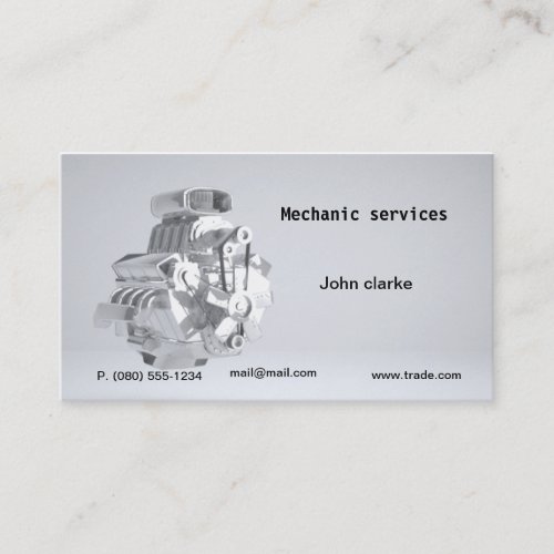 Mechanic car repair business card