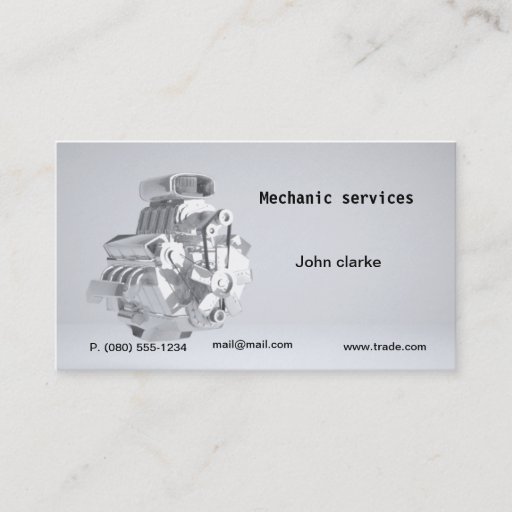 Customizable Mechanic car repair business card