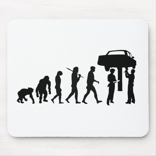 Mechanic Car Repair Workshop Staff Gear Mouse Pad (Front)