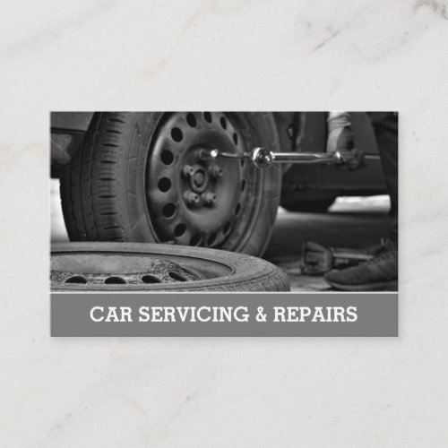 Mechanic Car Servicing  Repairs Calling Card Business Card