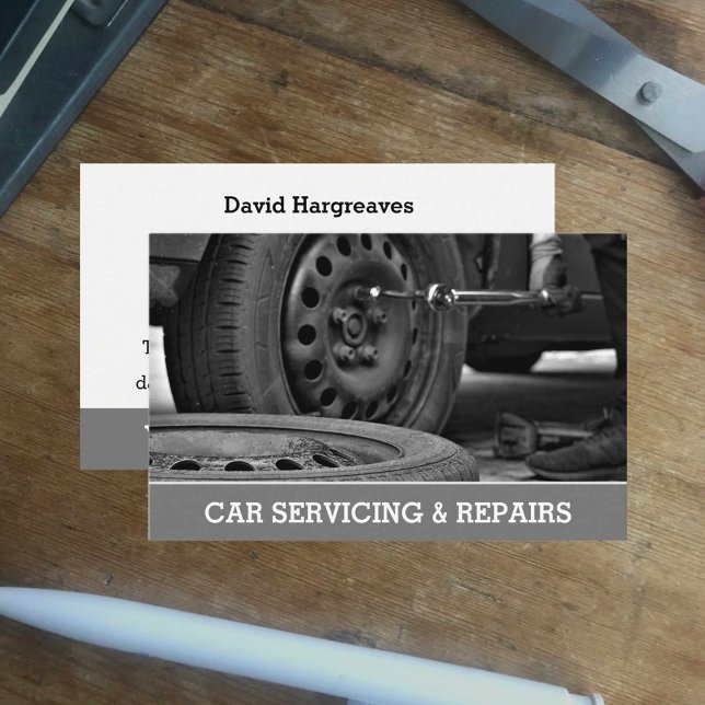 Mechanic Car Servicing & Repairs Calling Card. Business Card (Creator Uploaded)