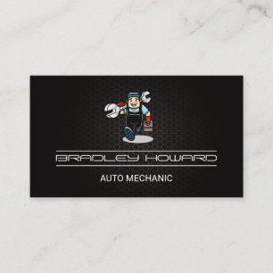 Mechanic Cartoon Car Repair Business Card