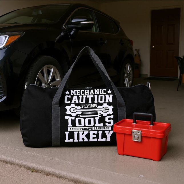 Mechanic Caution Flying Tools Duffle Bag (Creator Uploaded)