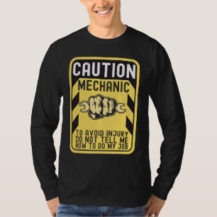 Mechanic Caution Handyman Repairman T-Shirt