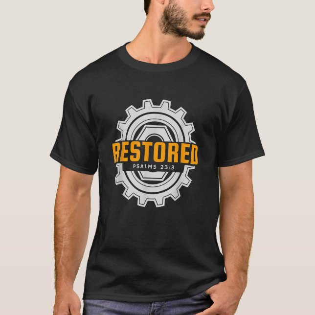 Mechanic Christian Restored Jesus T-Shirt (Front)