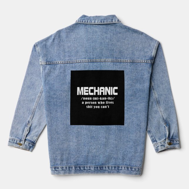Mechanic Christmas Denim Jacket (Back)