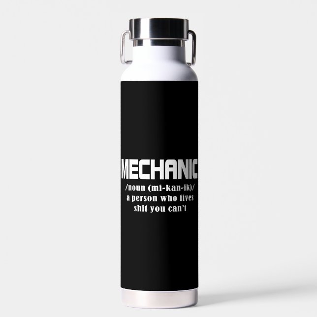 Mechanic Christmas Water Bottle (Front)