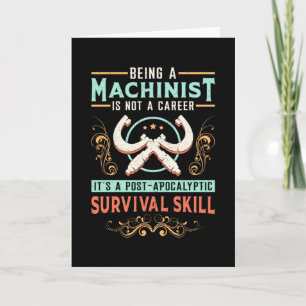 Mechanic CNC Machinist Machinist Machine Gift Idea Card