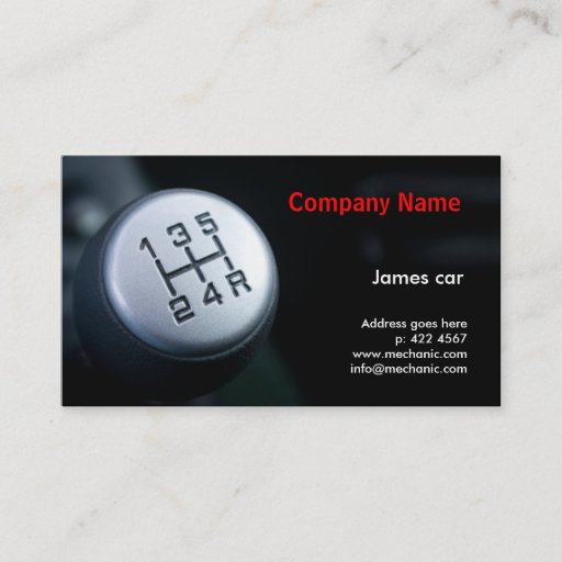 Customizable Mechanic Company Business Card Template