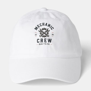 🔧 Mechanic Crew Vintage Garage Staff Logo 🔧 Hat