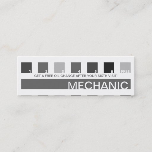 Customizable MECHANIC customer appreciation (mod squares) Business Card Template