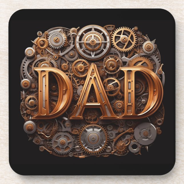 Mechanic DAD Automotive Theme Beverage Coaster (Front)