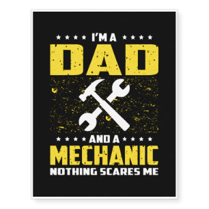 Mechanic Dad Funny For Fathers Day Temporary Tattoos