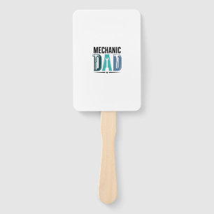 Mechanic Dad Vintage Tool Typography Design_1 Hand Fan