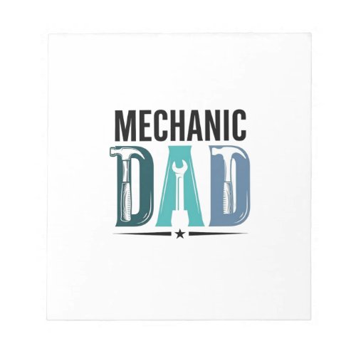 Mechanic Dad Vintage Tool Typography Design_1 Notepad