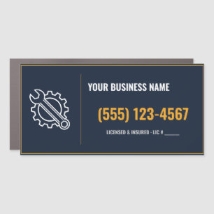 Mechanic Door Sign Magnet, Custom Business Name