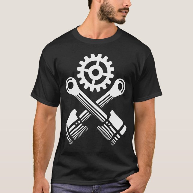 Mechanic engine pistons friend T-Shirt (Front)