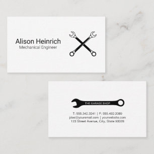 Mechanic   Engineer   Garage Shop   Wrenches Business Card